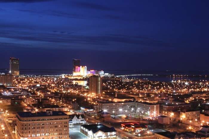 Atlantic City view at night