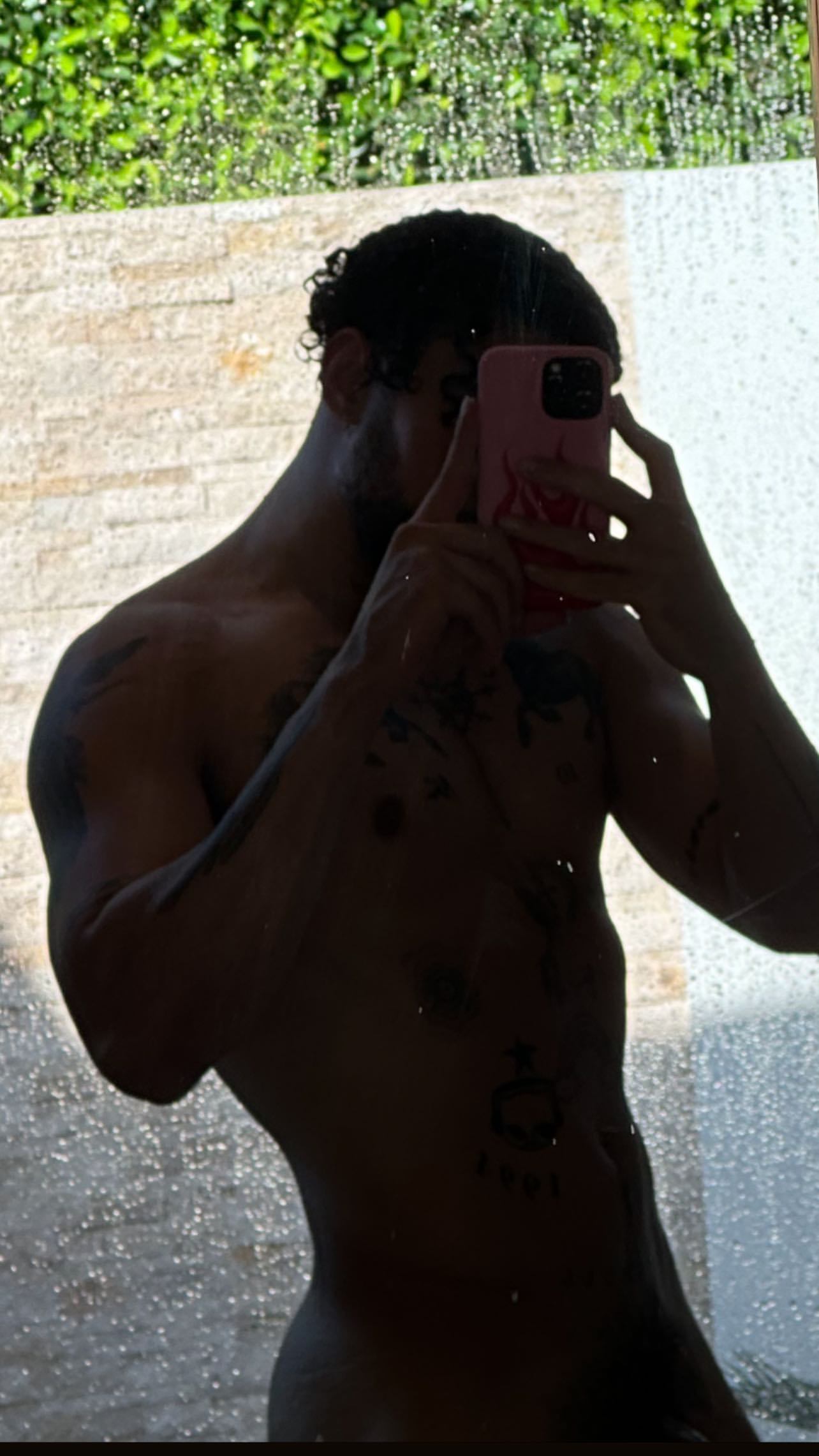 Bad Bunny Nude Shadow Selfie