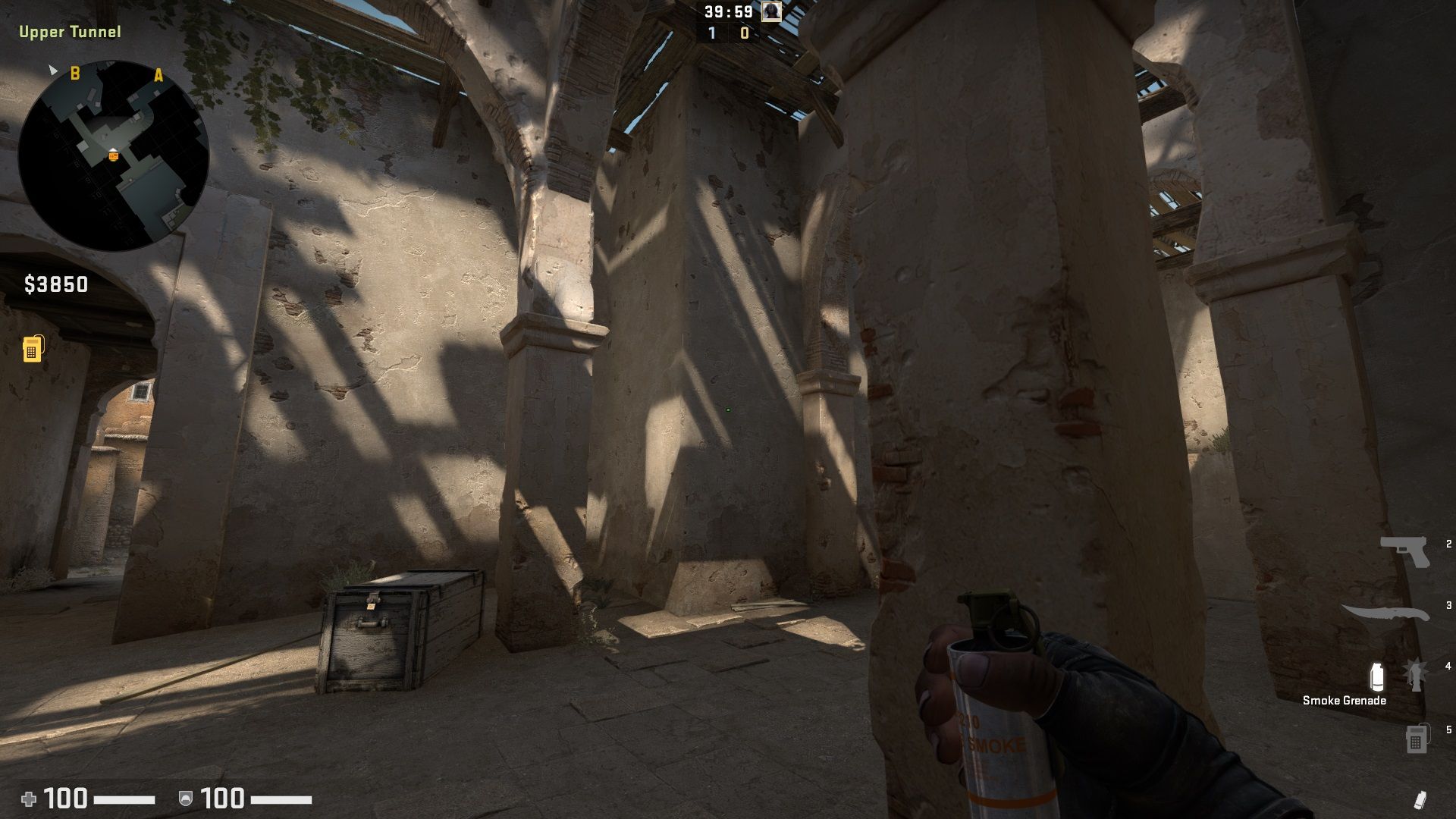 CSGO Dust 2 B Assault Smoke B Doors Position