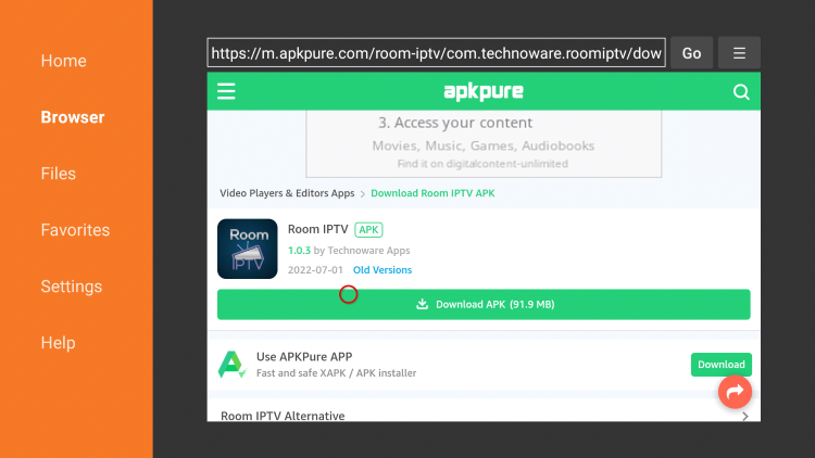 Click Download APK.