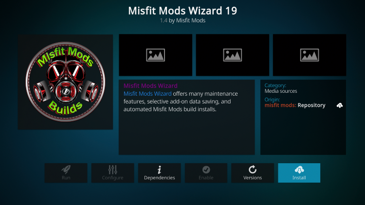 Click Install ultra kodi build