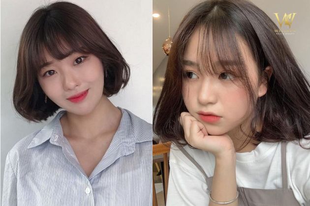 Tóc tỉa layer uốn sóng với mái