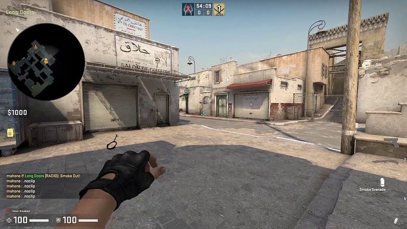 Head to this spot for the cross fog on Dust 2 in CS: GO (Image via Valve)