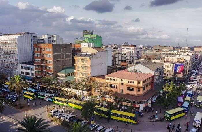 Kenya Street Urban City Crowded Nairobi