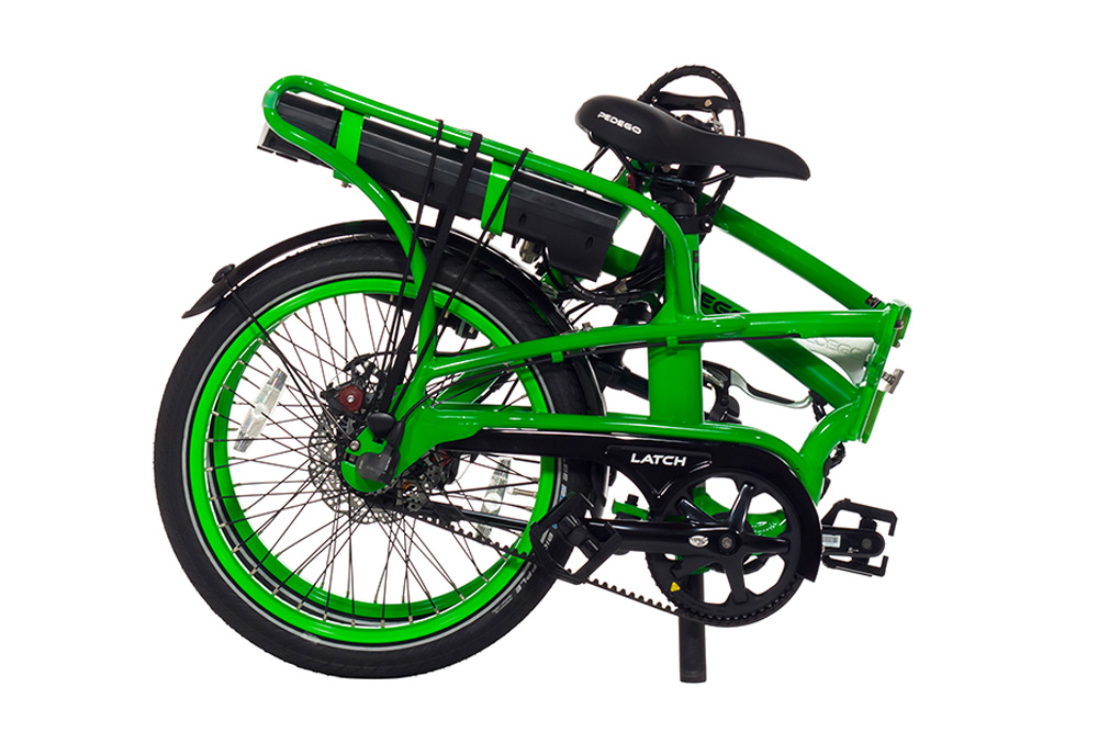 Pedego latch electric bike folded