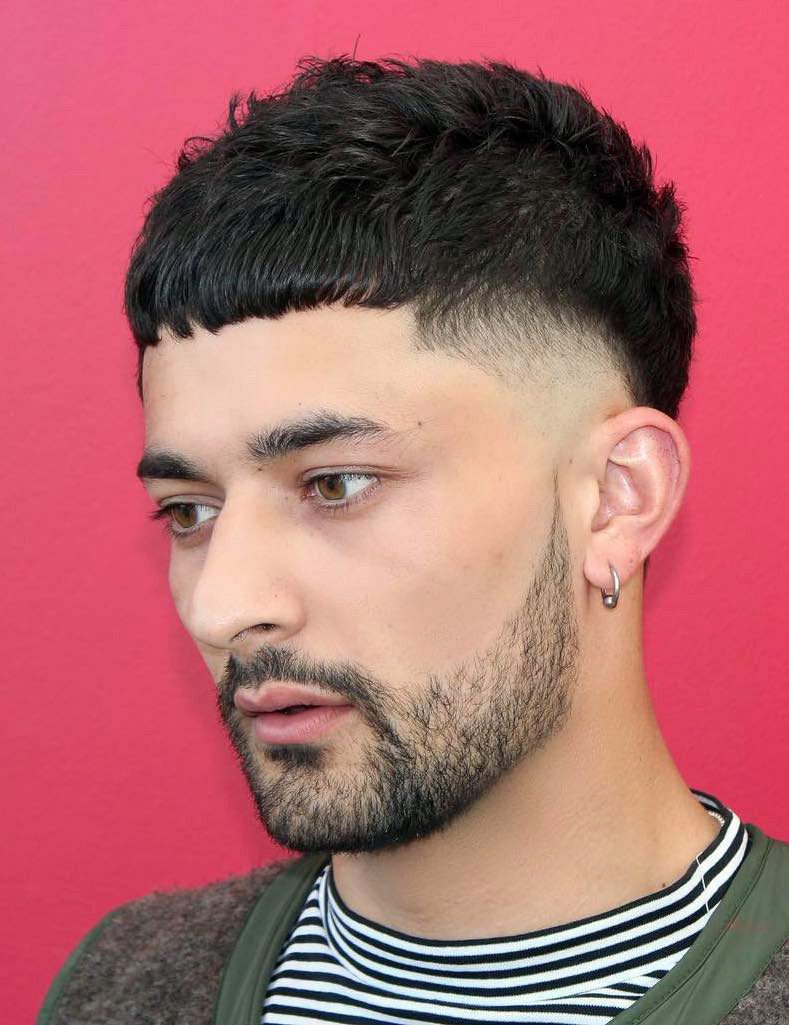 Low Fade Haircut with Medium Length Mohawk