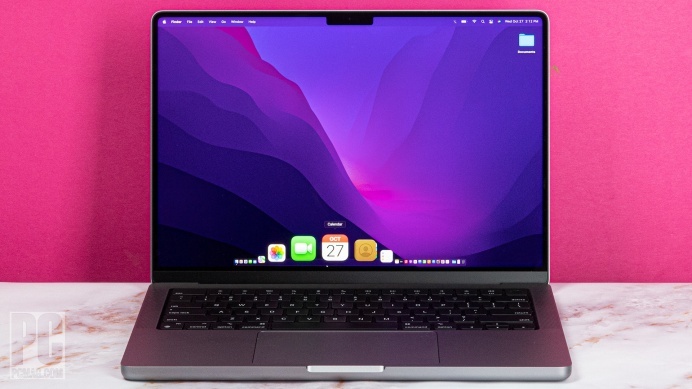 The Apple MacBook Pro 14-Inch seen head on