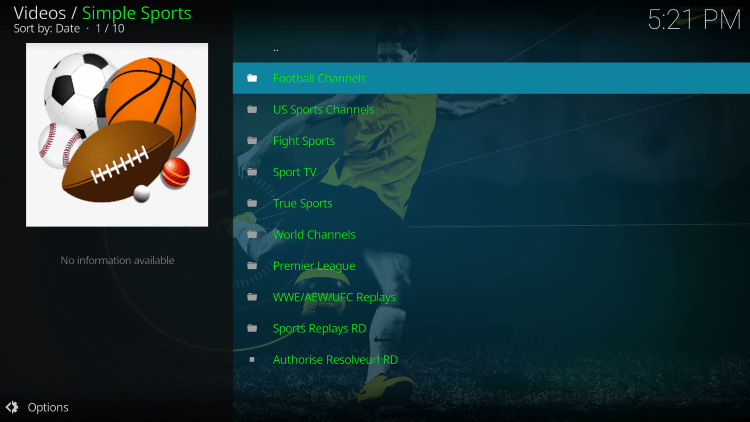 The Simple Sports Kodi Addon is widely considered one of the best Kodi Addons for live TV.