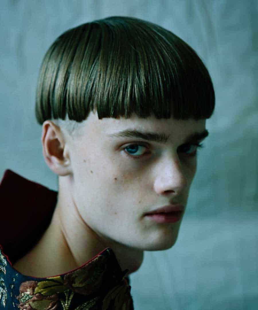 Men's bowl haircut