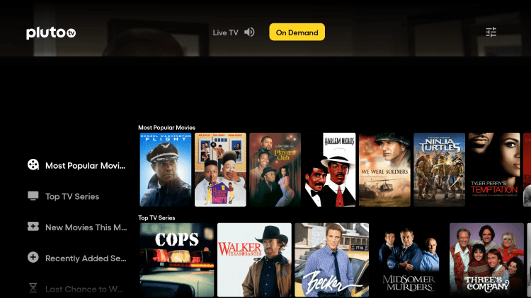 There are also several VOD options for free movies and shows within this IPTV app.