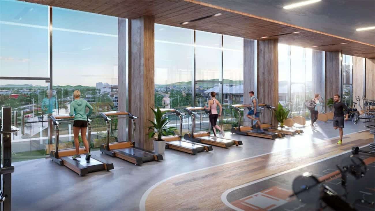 Tiện ích phòng gym tại dự án Sun Cosmo Residence Da Nang.