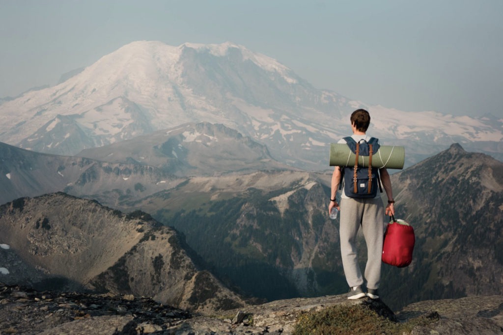 boy hiking