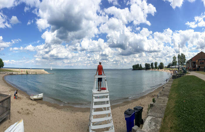famous lake beach in Chicago