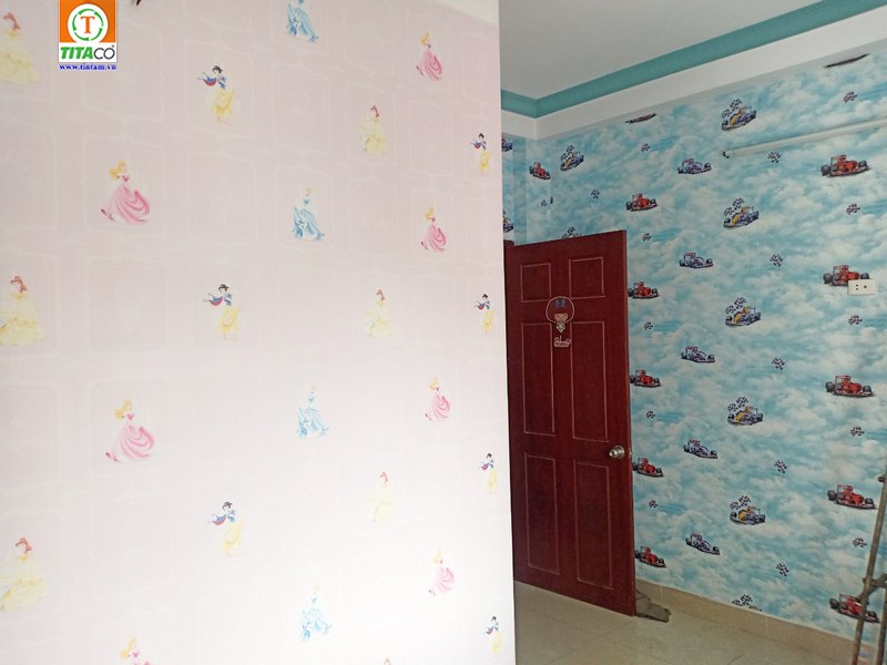 giấy dán tường phòng ngủ phòng bé cho trẻ em