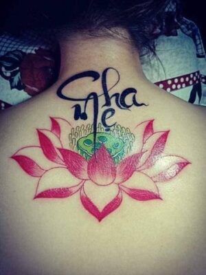 hình xăm cha mẹ và bông sen
