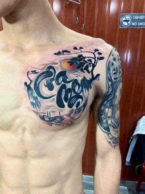 hình xăm chữ về cha mẹ siêu ý nghĩa