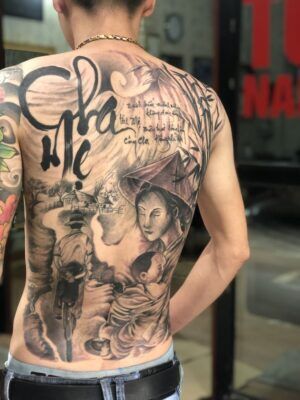 hình xăm về cha mẹ siêu chất