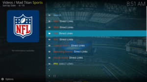 mad titan sports kodi addon