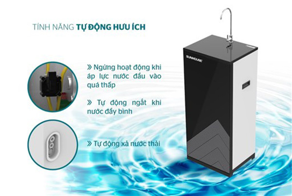 Sử dụng máy lọc nước R.O Sunhouse SHA76216CK, bạn và gia đình có thể an tâm tận hưởng nguồn nước trong lành, an toàn