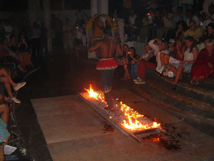 people walking on fire in fiji