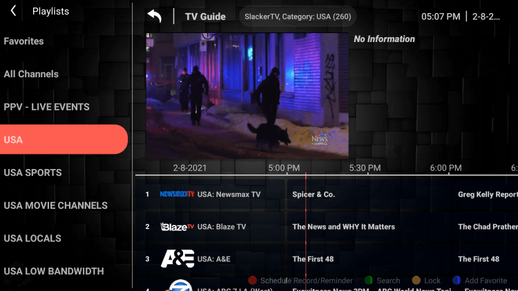 slacker tv channels